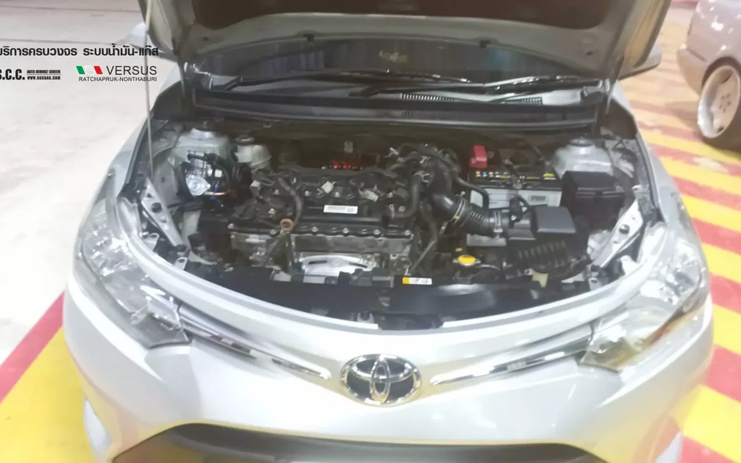 Toyota Vios ติดแก๊ส AEB โดนัท 42ลิตร